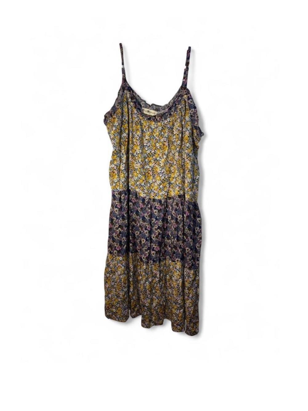 NATURAL LIFE Floral Tiered Midi Slip Dress -
